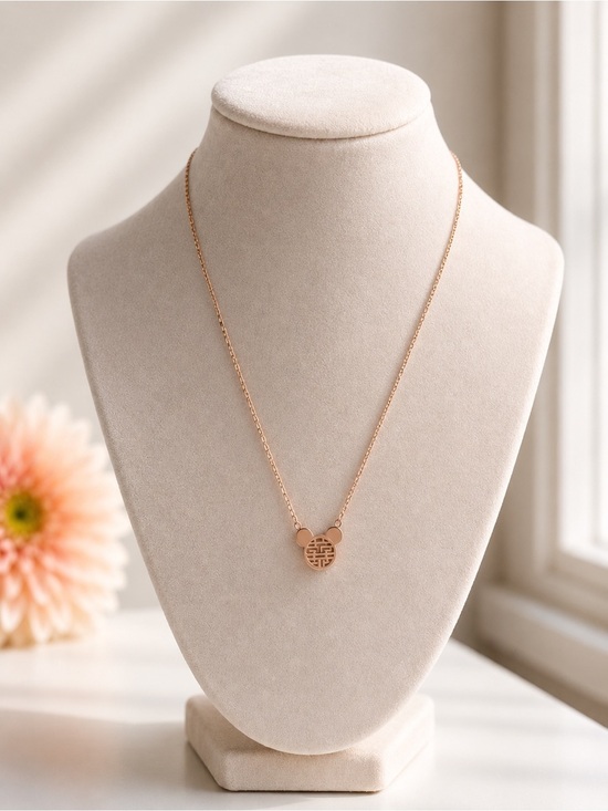 Unbranded Jewelry - Gold Mouse Pendant Necklace Stainless Steel Cute Minimal Dainty Gift